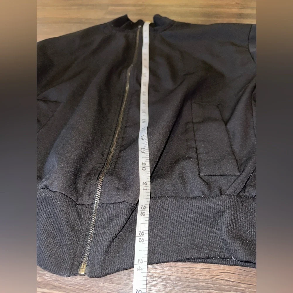 Black Jacket with Red Green Orange White stripes size S - Picture 10 of 15